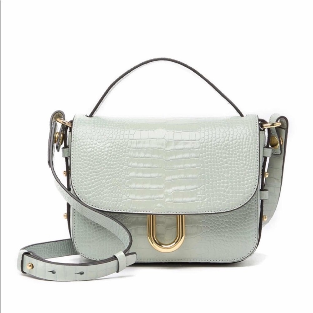 J.Crew•Croc-Embossed Leather Satchel/Crossbody•NWT